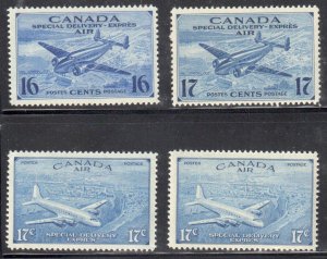 Canada Mint #CE1 to CE4 XF-NH -- Air Mail Special delivery C$40.00