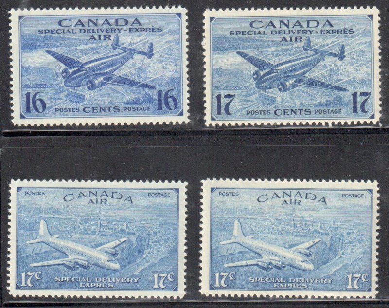 Canada Mint #CE1 to CE4 XF-NH -- Air Mail Special delivery C$40.00