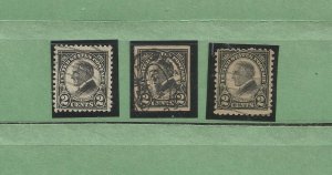 USA Stamps #610,611,612