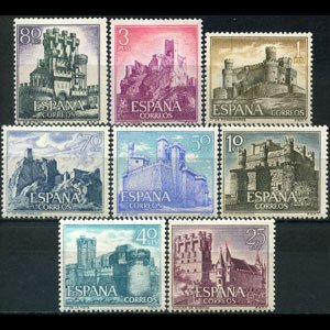 SPAIN 1966 - Scott# 1365-72 Castles Set of 8 NH