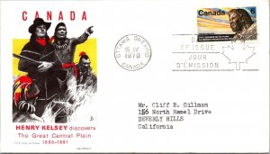 Canada 1970 FDC - Henry Kelsey, The Great Central Plain - Ottawa, Ont - J3979