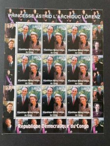 (SD) CONGO DR 2000 : PRINCESSE ASTRID ET L'ARCHIDUC LORENZ - MNH VF SHEE...