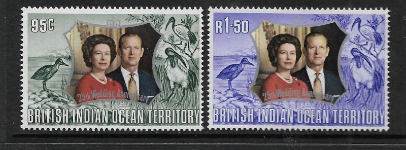 BRITISH INDIAN OCEAN TERRITORY  48-49 MNH  COMMON DESIGN TYPES 1972