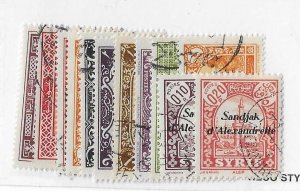 Alexandretta  Sc # 1-12  complete set of 12  used VF