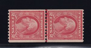 449 Line pair VF-XF OG lightly hinged PF cert. nice color cv $ 16000 ! see pic !