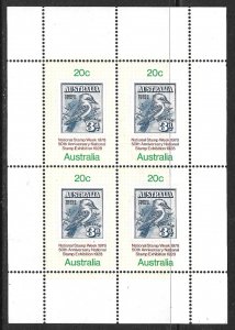 AUSTRALIA 1978 National Stamp Week Miniature Sheet Sc 687a MNH