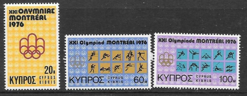 CYPRUS SG471/73 1976 OLYMPIC GAMES MNH