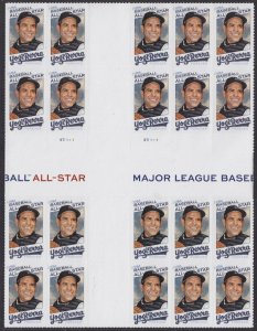 US 5608 MLB All-Star Yogi Berra forever cross gutter block (20 stamps) MNH 2021