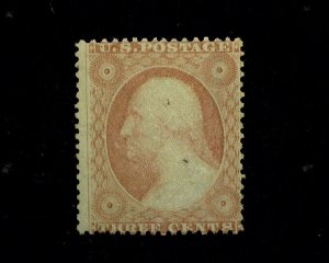 HS&C: Scott #26a Part disturbed O. G. Mint F US Stamp