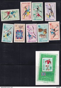 Hungry 1966 World Cup Soccer Championship SS+stamps MNH  15850