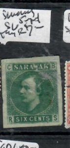 SARAWAK    4C BROOKE SG5   IMPERF POOF SMALL THIN      P0327H