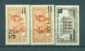 Martinique sc# 190-195 mh cat value $6.50