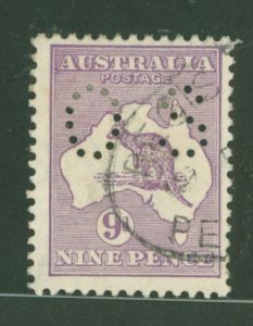 Australia  #OB41 Used Single (Perfin)