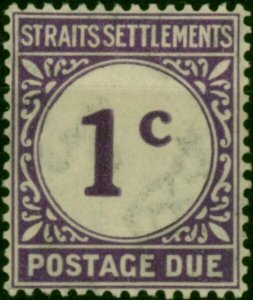 Straits Settlements 1924 1c Violet SGD1 Fine LMM