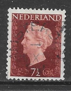 Netherlands 288: 7.5c Queen Wilhelmina, used, F-VF