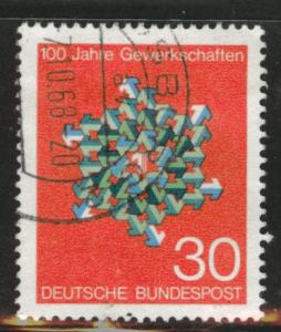 Germany Scott 991 used 1968 stamp