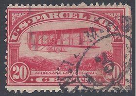 Q8 20c Parcel Post-Airplane Carrying Mail 1913 Used