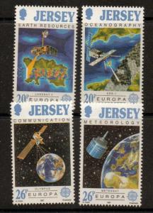 JERSEY SG545/8 1991 EUROPE IN SPACE MNH