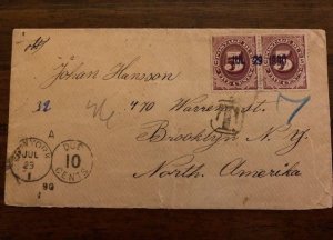 United States J18 Pair on Dated Cover VF