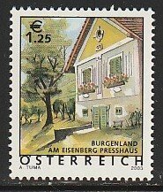 2003 Austria - Sc 1877 - MNH VF - 1 single - Scenes - Wine press house