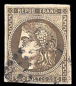 1870 France Sc# 46a Used Gem No Faults