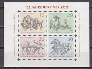 Germany, Scott cat. 9n275. Zoo Animals sheet of 4.