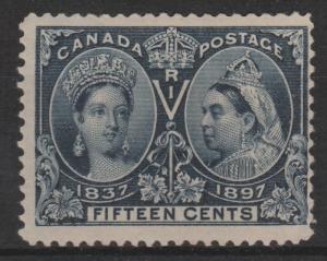 Canada 1897 Jubilee 15c Steel Blue Sc#58 Fine Mint