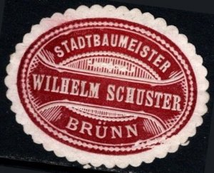 Vintage Germany Poster Stamp Wilhelm Schuster City Planning Brunn