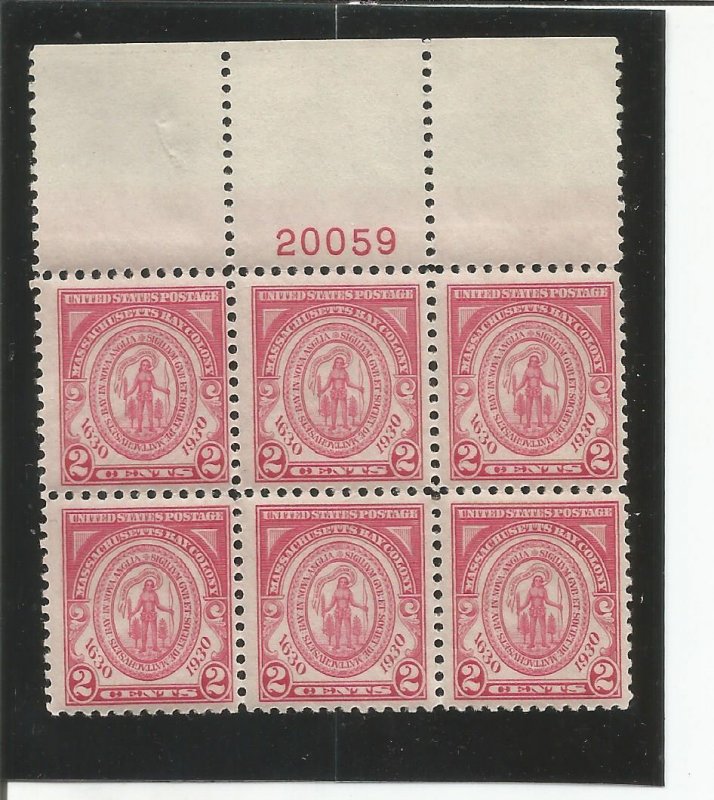 US SCOTT# 682, PLATE BLOCK OF 6, MNH OG