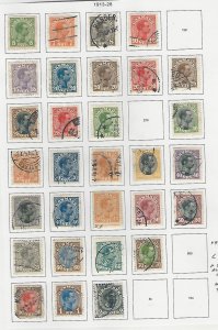 Denmark, Postage Stamp, #97//129 (30 Different) Used, 1913-28 (p)
