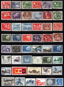 Sweden ~ Collection of 271 Different Stamps ~ Mixed Lot ~ Mostly Used MX