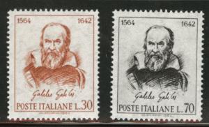 Italy Scott 888-889 MNH** 1964 Galileo Galilei set