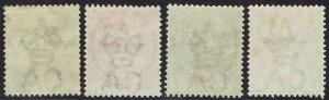 TOBAGO 1885 QV RANGE TO 6D WMK CROWN CA