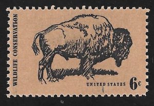 #1392 6 cent Wildlife Conservation, Buffalo Stamp Unused OG LH VF