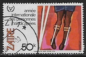 Zaire # 1032 - Intl. Year of Disabled - used....{KBl25}