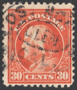 SC#516 30¢ Franklin Single (1917) Used