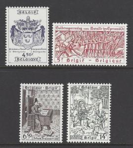 Belgium 1977 Coat of Arms Battle VF MNH (988-91)