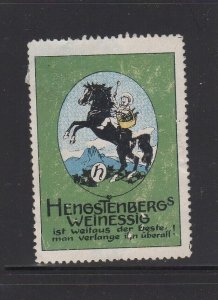 German Advertising Stamp - Hengstenberg Wine Vinegar - Boy on Horse