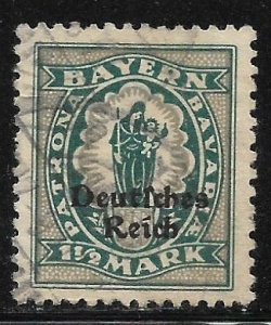 Bavaria - Scott #268 1-1/2M Dark green & gray F VF Used