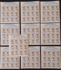 POLAND 1968 Air Balloons Mini Sheets Used x 10 /BLK101