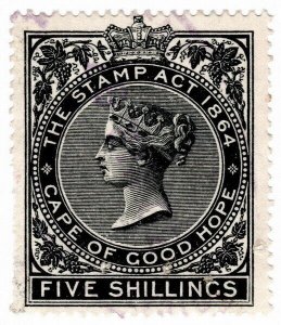 (I.B) Cape of Good Hope Revenue : Stamp Duty 5/- (1896)
