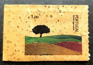 *FREE SHIP Portugal Cork Sector 2007 Tree Mountain Stamp MNH *cork made *unusual