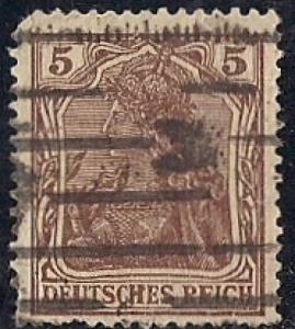 Germany #118  5 PF Germania, Brown, Stamp used VF