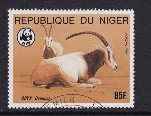 Niger  #690   cancelled   1985   endangered animals WWF  85fr