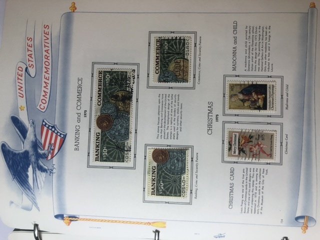 Postage Stamps Of The United States 1970-1979 Lots Of Stamps In Book With Case