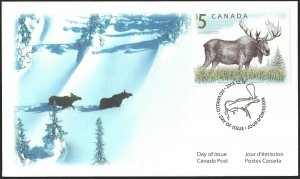 CANADA Sc#1693 Wildlife Definitive - CANADIAN MOOSE- High Values (2003) FDC