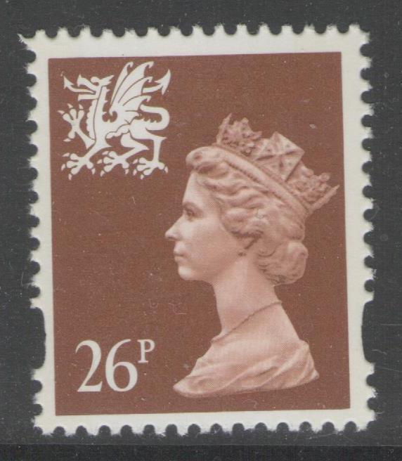 WALES SGW74 1996 26p RED-BROWN MNH