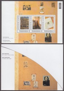 NETHERLANDS # NET001 - S/S of 3 DIFF ANNE FRANK STAMPS