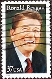 US Scott # 3897; used 37c Ronald Reagan, 2005; VF/XF centering