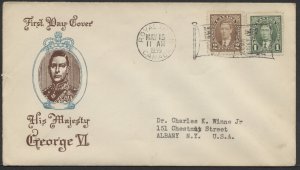 1939 Royal Train Cover Plimpton Cachet Royal Train Flag